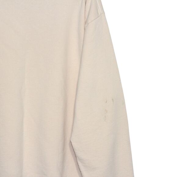 Sporty & Rich 100% Cotton Cream Crewneck Sweatshirt Size Large Made in USA - Picture 5 of 7